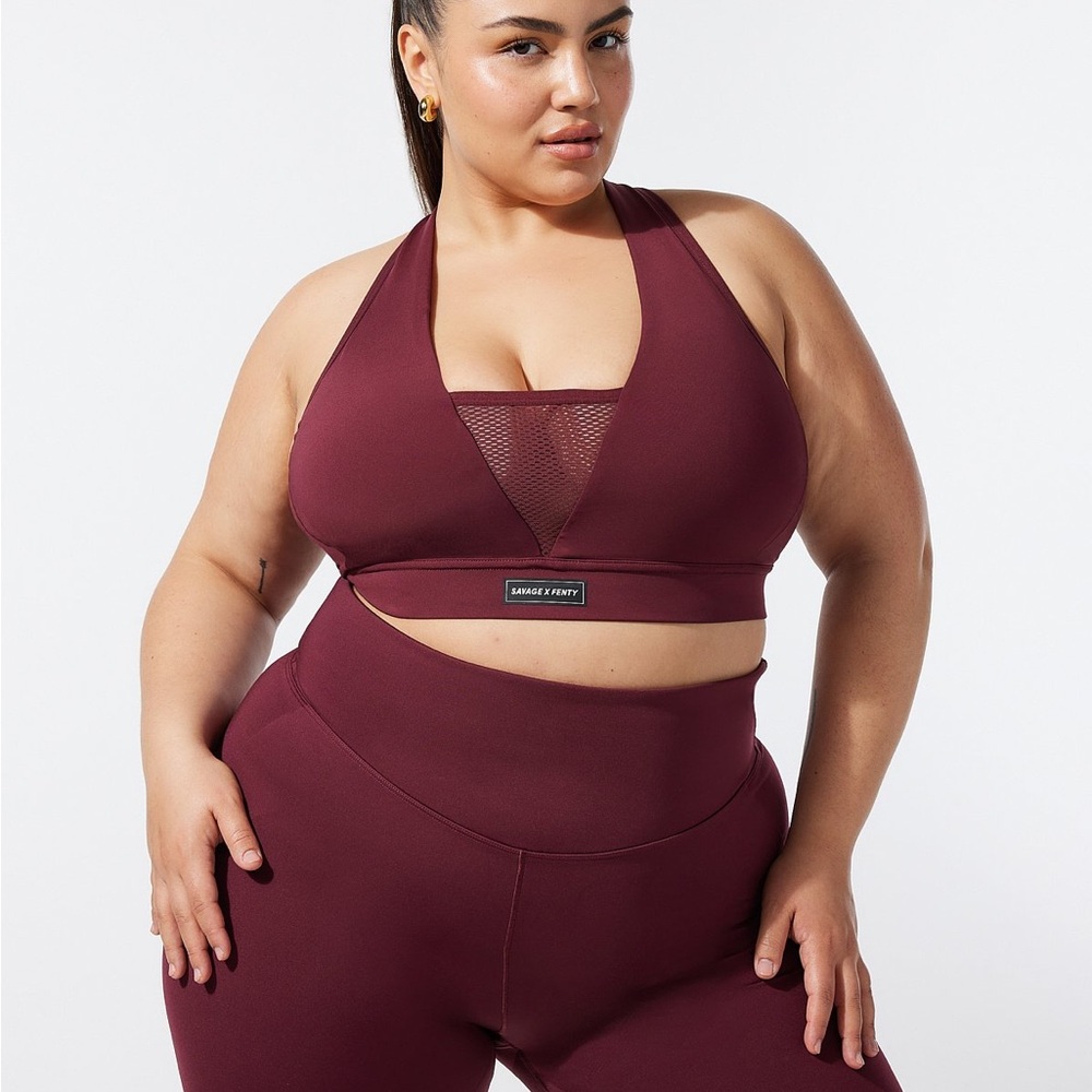 SET - Savage X Fenty Burgundy Sports Bra & Leggings
